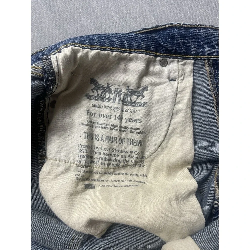 Levis 513 Jeans Men's 36 x 30 Blue Medium Wash Straight Denim Cotton